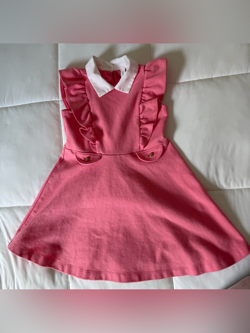 Janie and Jack Pink Dress with White Collar